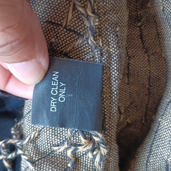 Vintage Car Pool Couture Green/kakhi Blazer with Strings, 23" PTP, 31" L - Picture 7 of 8